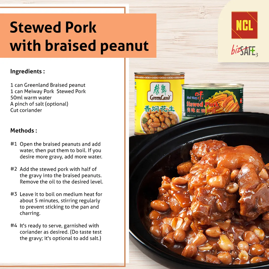 Stewed Pork with braised peanut_